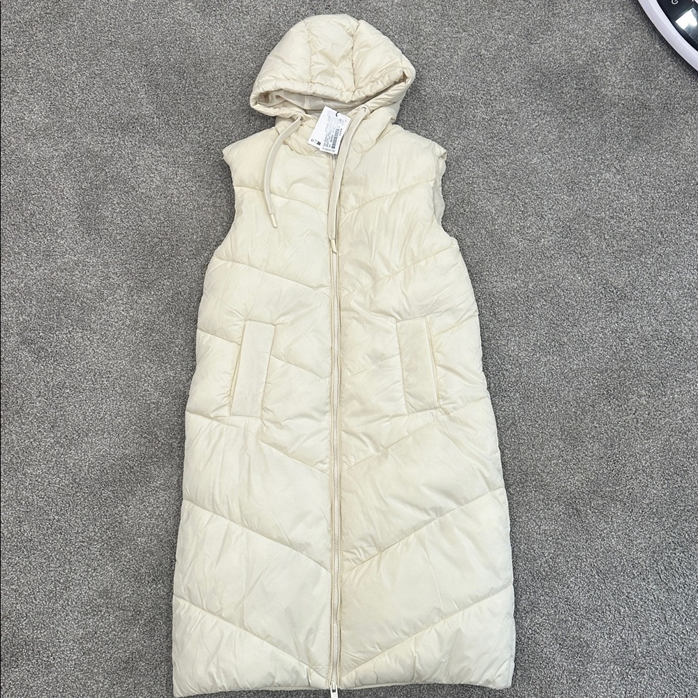 NWT - BYOUNG Long Puffer Vest - Birch
